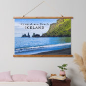 Beroemd pittoresk strand Reynisfjara IJsland Hangend Wandkleed (Slaapkamer)