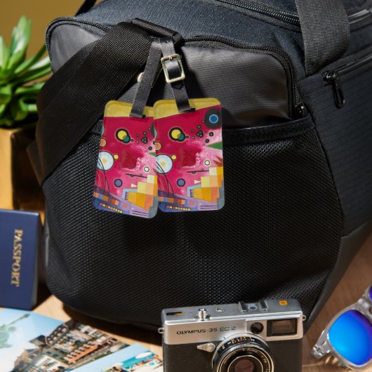 Beroemd schilderij rood bagagelabel (Voorkant /achterkant)