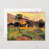 Beroemd schilderij van Paul Gauguin, Kom hier Briefkaart (Voorkant / Achterkant)