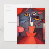 Beroemd schilderij van Paul Klee, Herfstbloem,  Feestdagenkaart (Voorkant / Achterkant)