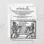 beroemd spel Chess, 1614 Briefkaart (Voorkant / Achterkant)