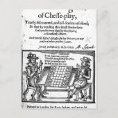 beroemd spel Chess, 1614 Briefkaart (Voorkant)
