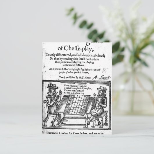 beroemd spel Chess, 1614 Briefkaart (Staand voorkant)