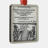beroemd spel Chess, 1614 Metalen Ornament (Rechts)