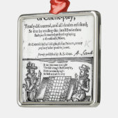 beroemd spel Chess, 1614 Metalen Ornament (Links)