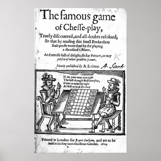 beroemd spel Chess, 1614 Poster (Voorkant)