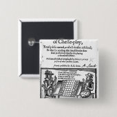 beroemd spel Chess, 1614 Vierkante Button 5,1 Cm (Voorkant /achterkant)