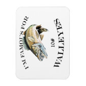 beroemd voor 10 LB-walleyes Gepersonaliseerd Magneet