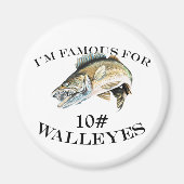 beroemd voor 10 LB-walleyes Gepersonaliseerd Magneet (Voorkant)