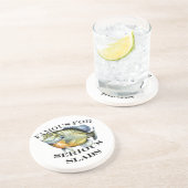 beroemd voor ernstig slakkenlicht zandsteen onderzetter (Zijkant)