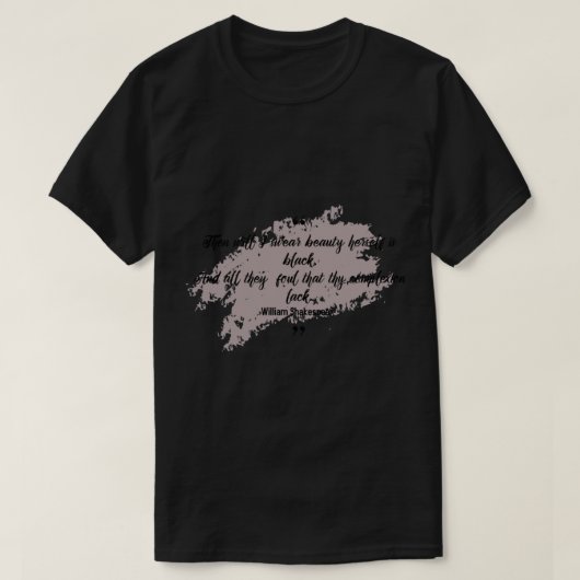 beroemd william shakespeare gedicht t-shirt (Design voorkant)