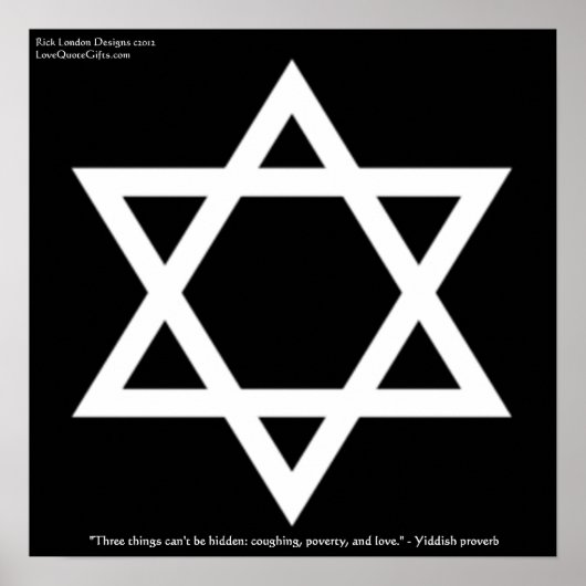 beroemd Yiddish Quote over het Poster van de liefd (Voorkant)