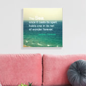 BEROEMD ZEE QUOTE JACQUES COUSTEAU FOTO KUNST CANVAS AFDRUK (Insitu (Woonkamer))