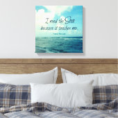 BEROEMD ZEE QUOTE PABLO NERUDA FOTO KUNST CANVAS AFDRUK (Insitu (Slaapkamer))