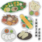 Beroemd Zuid-Indiaas eten Sticker (Voorkant)