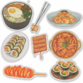 Beroemd Zuid-Koreaans straatvoedsel Schattig Sticker (Voorkant)
