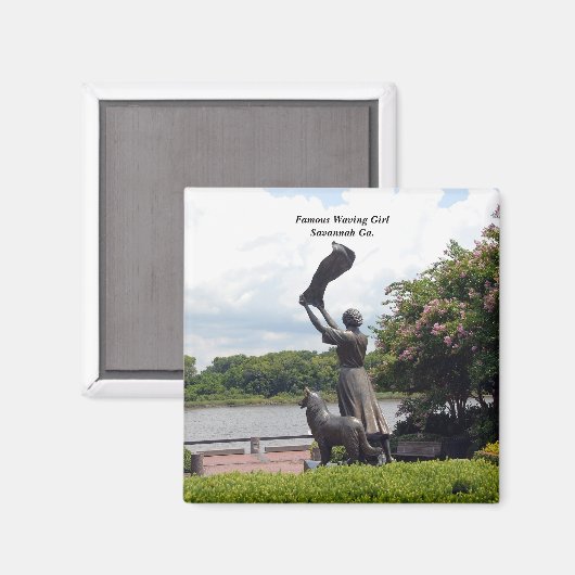 Beroemd zwaaiend meisje van Savannah Ga. Magneet (Voorkant / Achterkant)