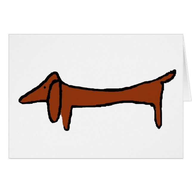 beroemde Abstracte Dachshund (Voorkant Horizontaal)