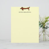 beroemde Abstracte Dachshund, Briefhoofd Sjabloon (Staand voorkant)