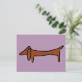beroemde Abstracte Dachshund Briefkaart (Staand voorkant)