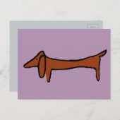 beroemde Abstracte Dachshund Briefkaart (Voorkant / Achterkant)