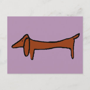 beroemde Abstracte Dachshund Briefkaart