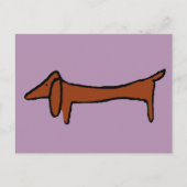 beroemde Abstracte Dachshund Briefkaart (Voorkant)