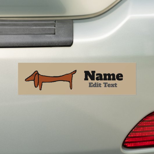 beroemde Abstracte Dachshund Bumpersticker (Op auto)