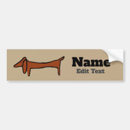 beroemde Abstracte Dachshund Bumpersticker