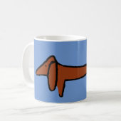 beroemde Abstracte Dachshund Koffiemok (Voorkant links)