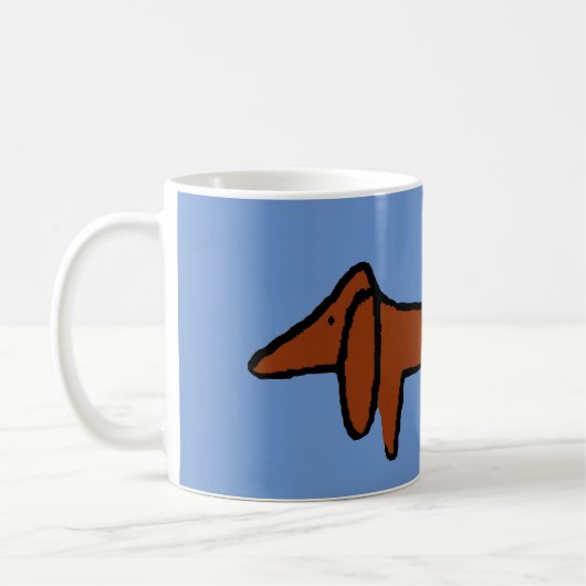 beroemde Abstracte Dachshund Koffiemok (Links)