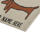 beroemde Abstracte Dachshund Personaliseren Snijplank (Hoek)