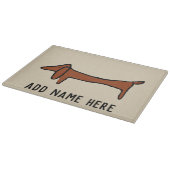 beroemde Abstracte Dachshund Personaliseren Snijplank (Hoek)