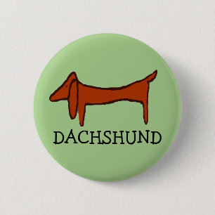 beroemde Abstracte Dachshund Pinback-Button Ronde Button 5,7 Cm