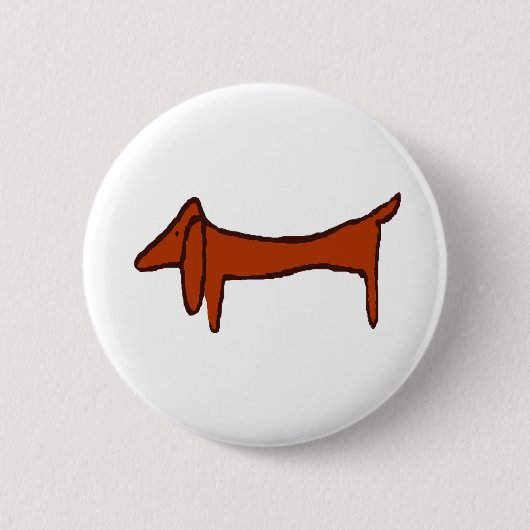 beroemde Abstracte Dachshund Ronde Button 5,7 Cm (Voorkant)