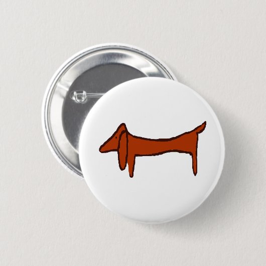 beroemde Abstracte Dachshund Ronde Button 5,7 Cm (Voorkant /achterkant)
