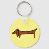 beroemde Abstracte Dachshund-Sleutelhanger Sleutelhanger (Voorkant)