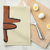 beroemde Abstracte Dachshund Theedoek (Quarter Fold)