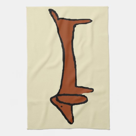 beroemde Abstracte Dachshund Theedoek (Verticaal)