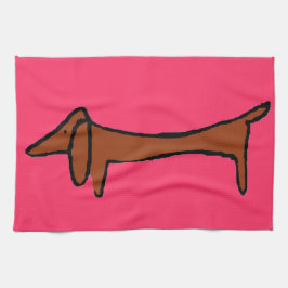 beroemde Abstracte Dachshund Theedoek