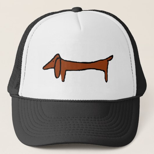 beroemde Abstracte Dachshund Trucker Pet (Voorkant)
