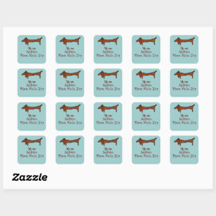 Beroemde Abstracte Dachshund Vierkante Sticker