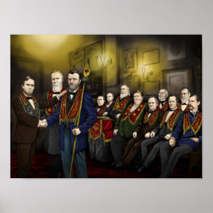 beroemde Amerikaanse odd Fellows van de midden-180 Poster