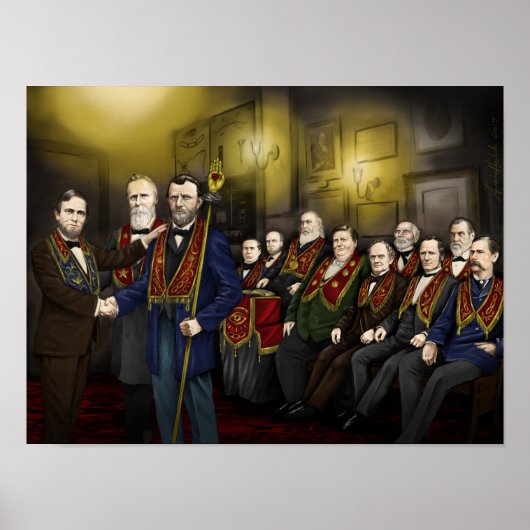 beroemde Amerikaanse odd Fellows van de midden-180 Poster (Voorkant)