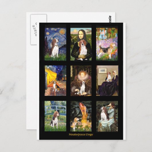 Beroemde Art Beagle Comp 1 Briefkaart (Voorkant / Achterkant)