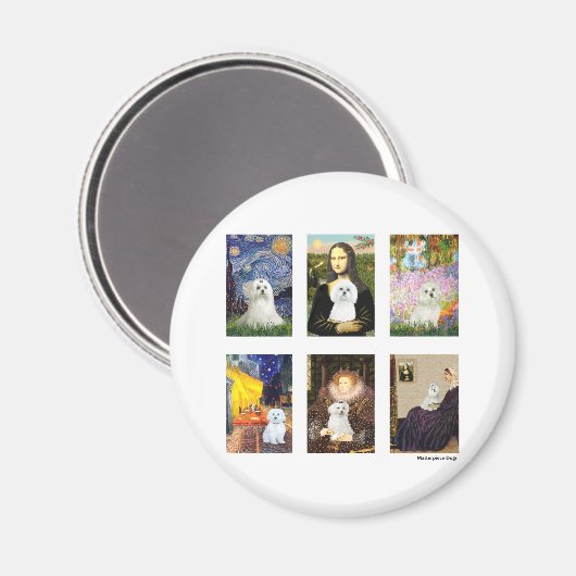 Beroemde Art Maltese Composiet (transparant) Magneet (Voorkant / Achterkant)