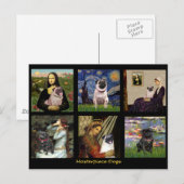 Beroemde Art Pug Composiet #1 Briefkaart (Voorkant / Achterkant)