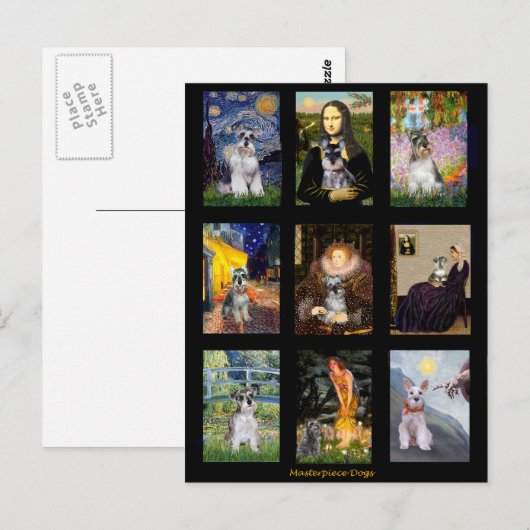 Beroemde Art Schnauzer Composite Briefkaart (Voorkant / Achterkant)