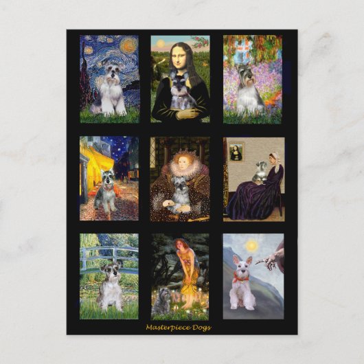 Beroemde Art Schnauzer Composite Briefkaart (Voorkant)