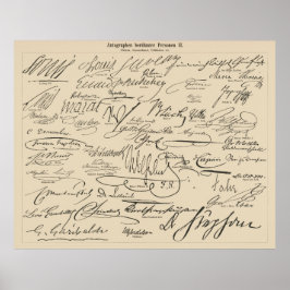 beroemde autografieken 2 poster
